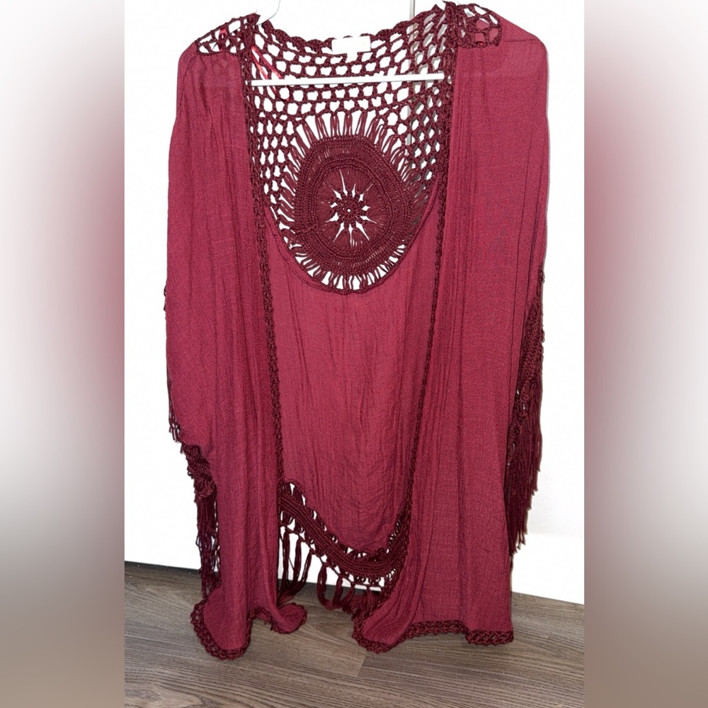 Burgundy Knit cardigan